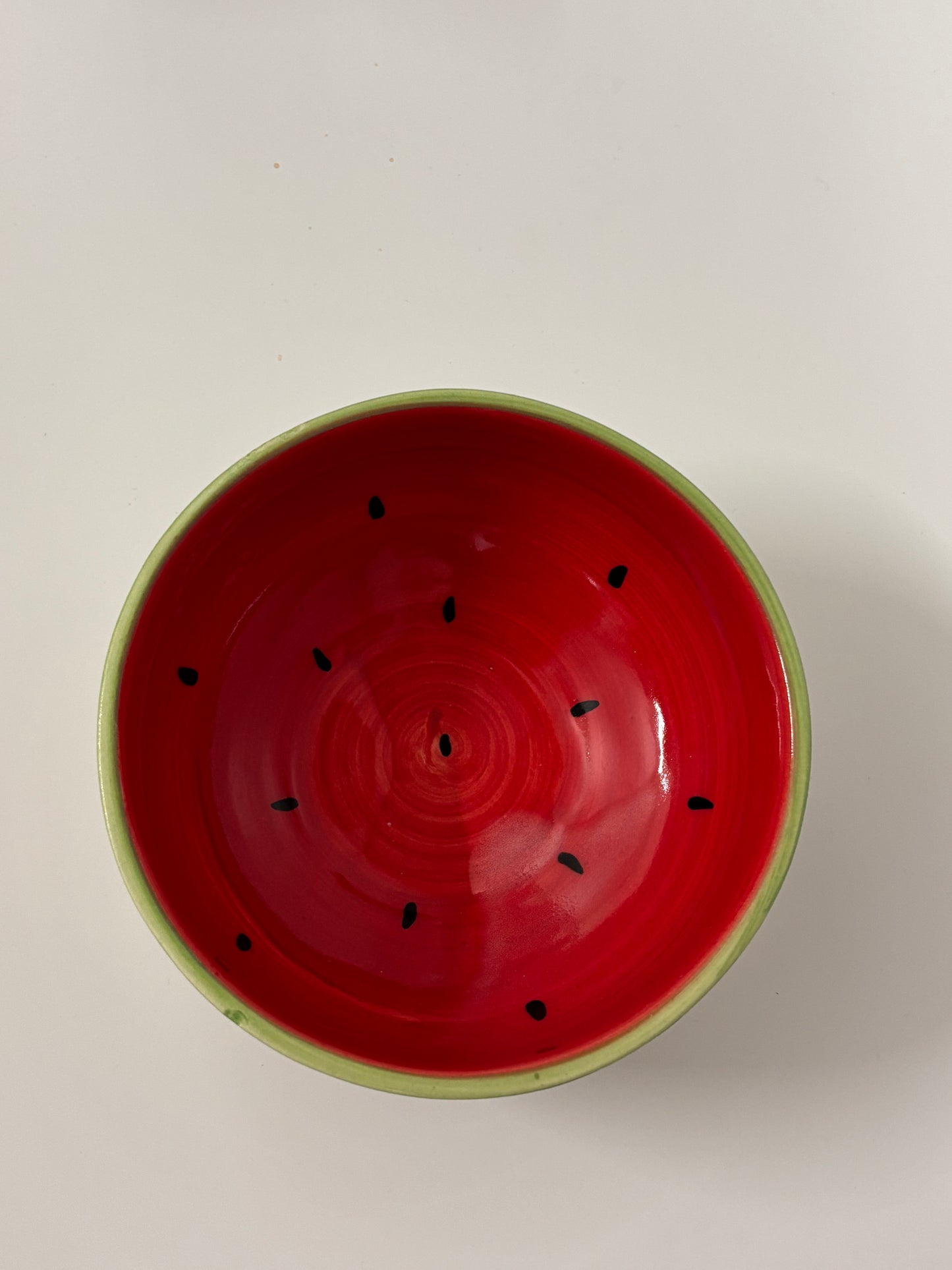 Watermelon-Themed Hand
-Painted Ceramic Bowl