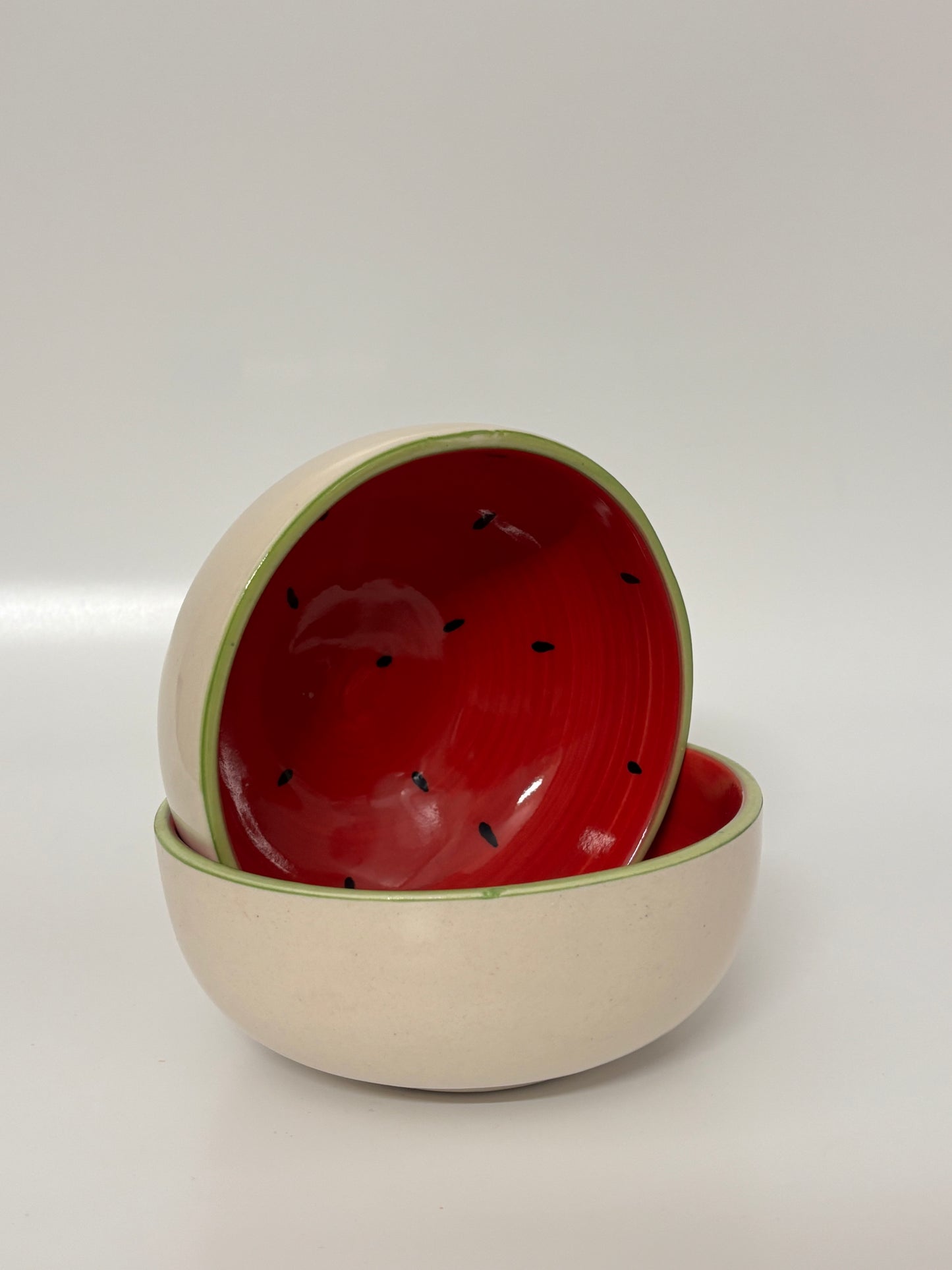 Watermelon-Themed Hand
-Painted Ceramic Bowl