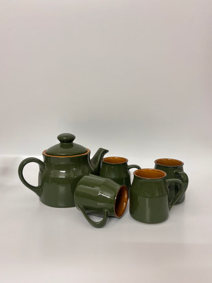 Olive Green Morning Tea Set
