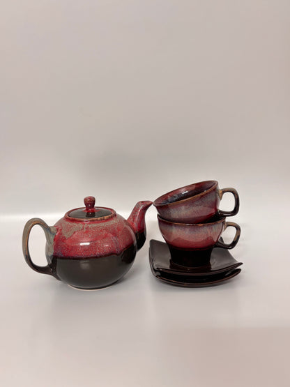 Crimson Glaze Studio Pottery
 Morning Tea Set – Handmade Ceramic Set of 5