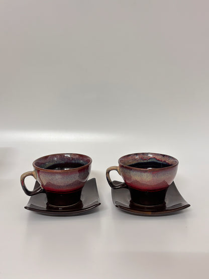 Crimson Glaze Studio Pottery
 Morning Tea Set – Handmade Ceramic Set of 5