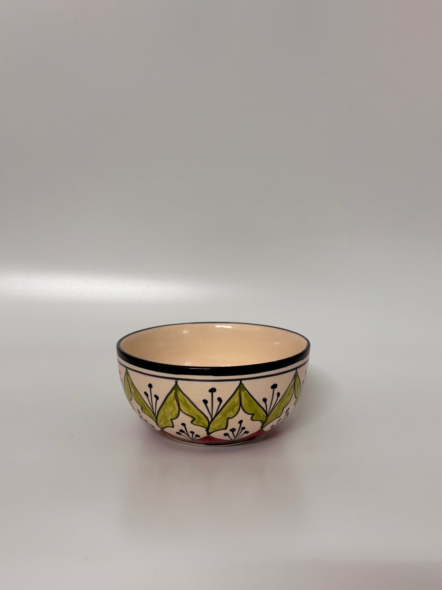 Hand-Painted Moroccan Tile
 Pattern Ceramic Bowl Set – Set of 4