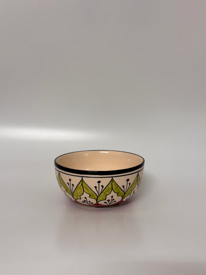 Hand-Painted Moroccan Tile
 Pattern Ceramic Bowl Set – Set of 4
