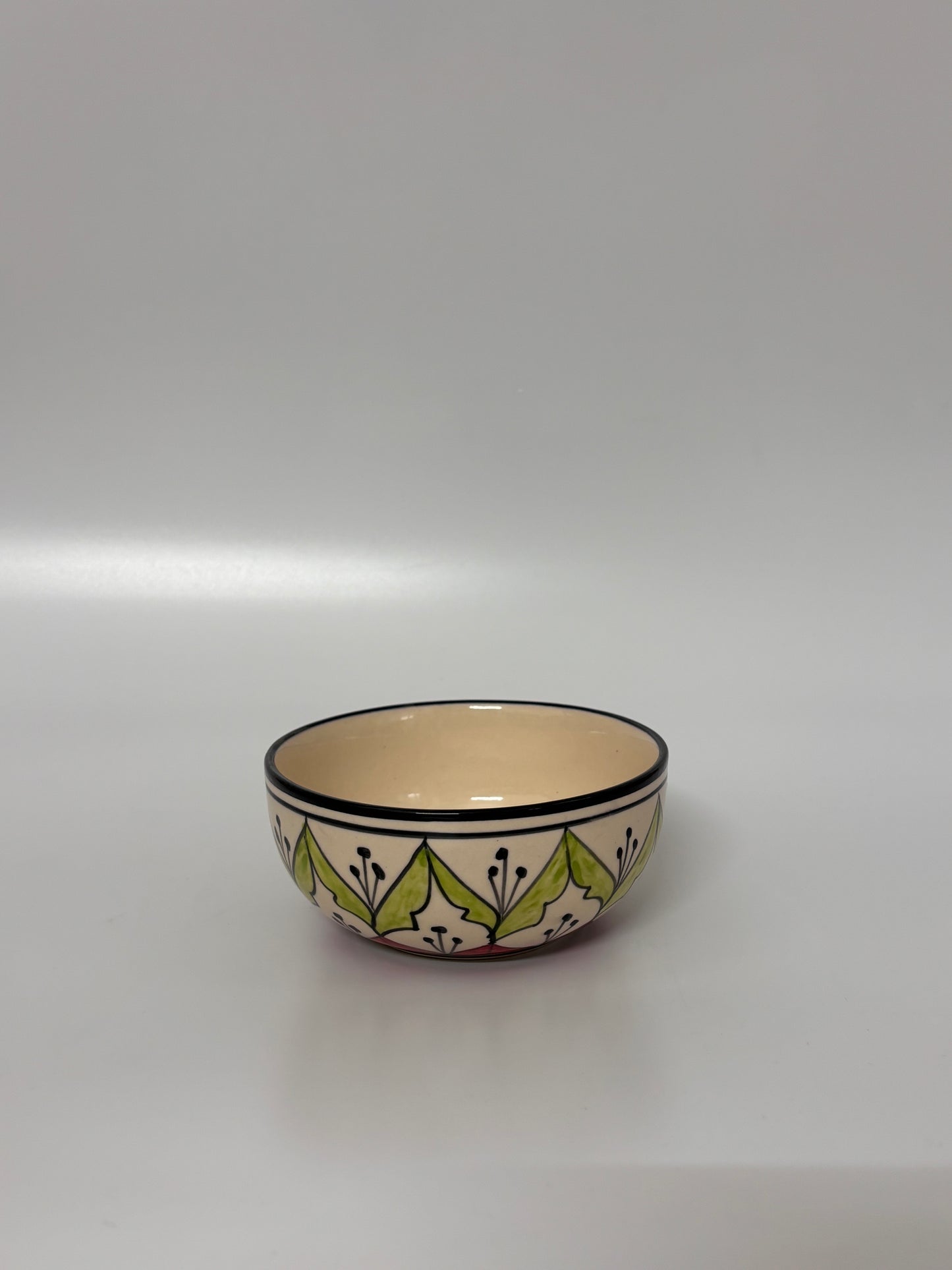 Hand-Painted Moroccan Tile
 Pattern Ceramic Bowl Set – Set of 4