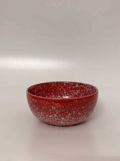 Crimson Speckle Ceramic
 Bowls – Set of 4