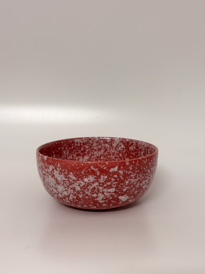 Crimson Speckle Ceramic
 Bowls – Set of 4