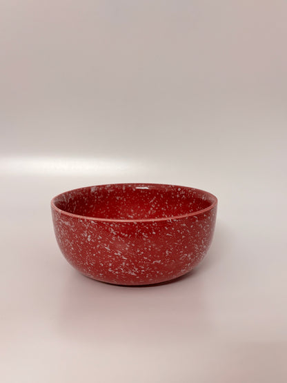 Crimson Speckle Ceramic
 Bowls – Set of 4