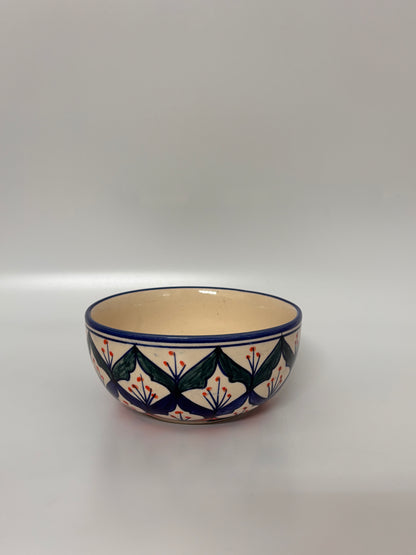 Hand-Painted Floral Motif 
Ceramic Bowl Set – Set of 4