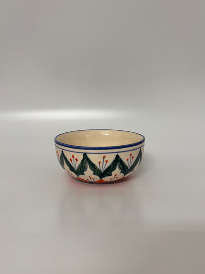 Hand-Painted Floral Motif 
Ceramic Bowl Set – Set of 4