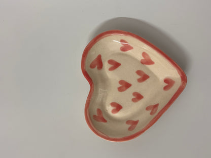Handcrafted Heart-Shape Ceramic Cup
 & Saucer Set