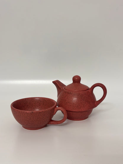Rust Red Tea for One Set