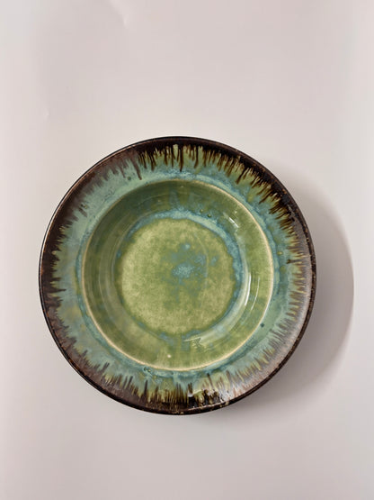 Ocean Green Drip-Glaze
 Pasta Plate