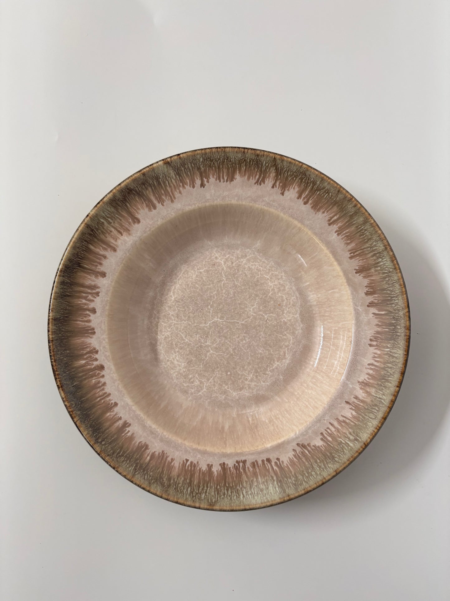 Mocha Drip-Glaze Pasta Plate