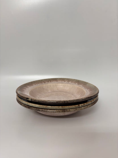 Mocha Drip-Glaze Pasta Plate