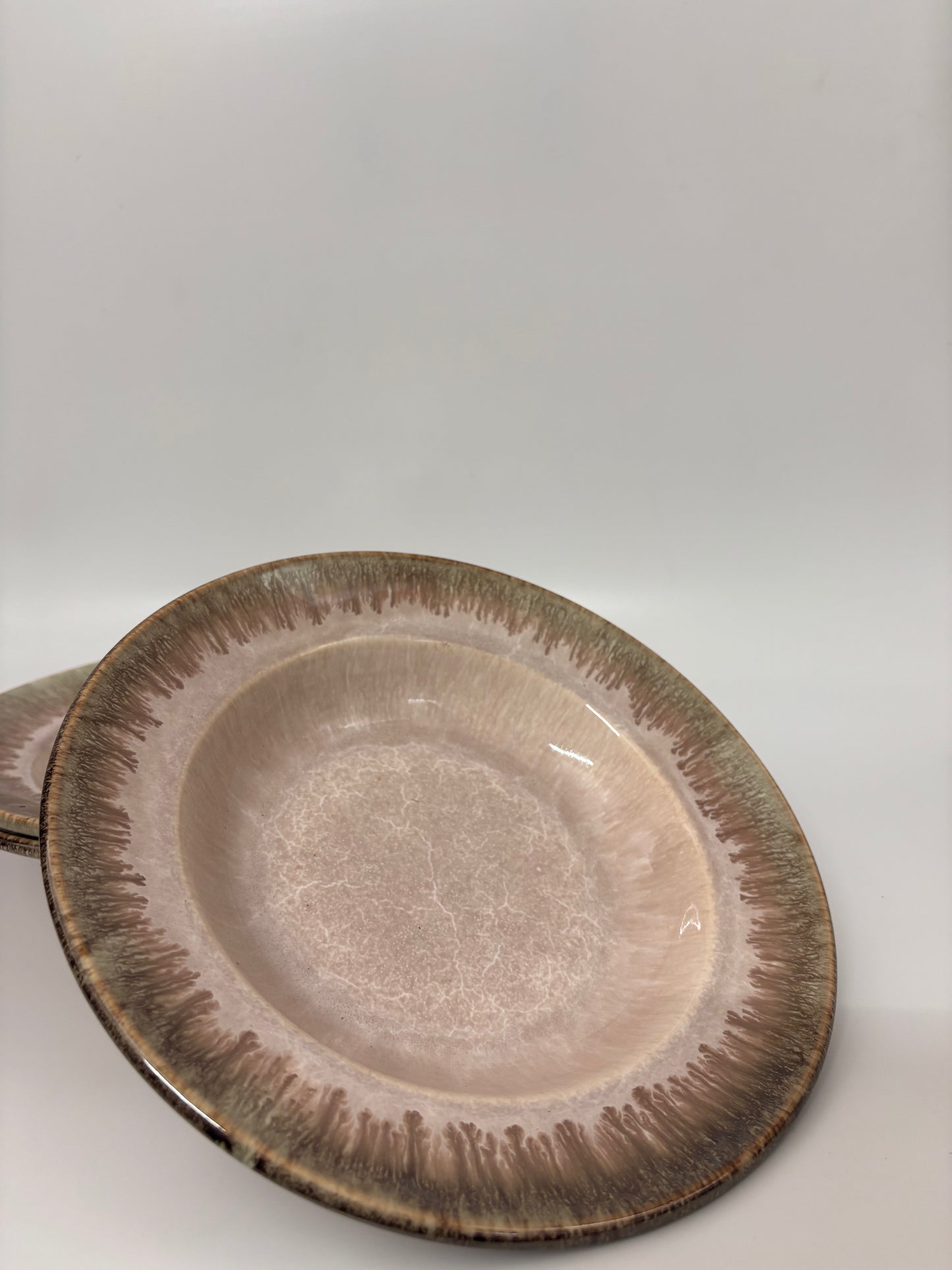 Mocha Drip-Glaze Pasta Plate
