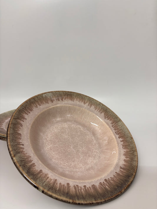 Mocha Drip-Glaze Pasta Plate