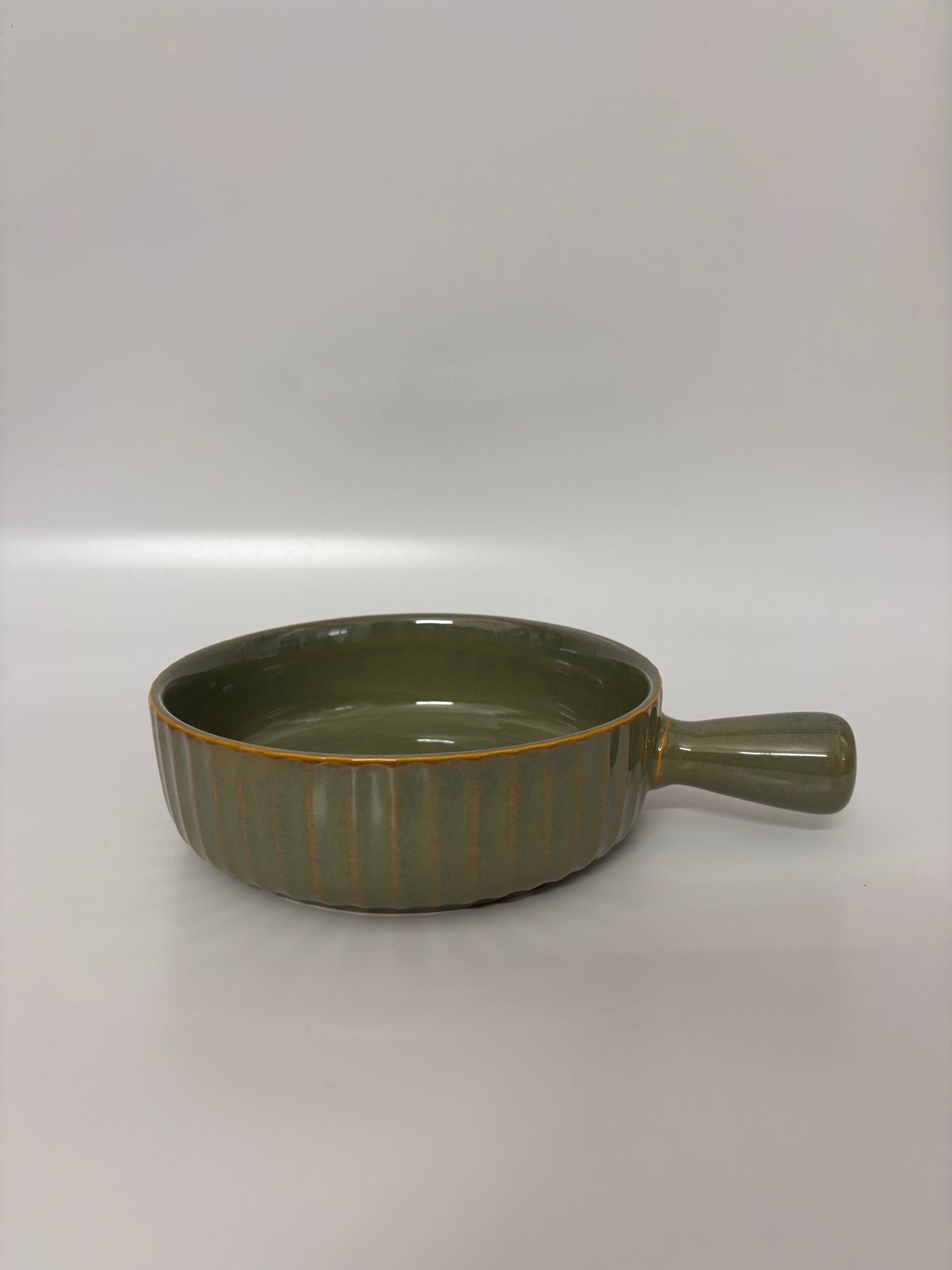 Olive Green Ceramic 
Pasta Pan / Handled Bowl