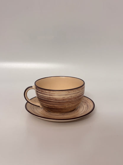 Rustic Swirl Cup & Saucer Set