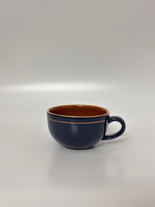 Navy & Caramel Gold-Line
 Ceramic Mug