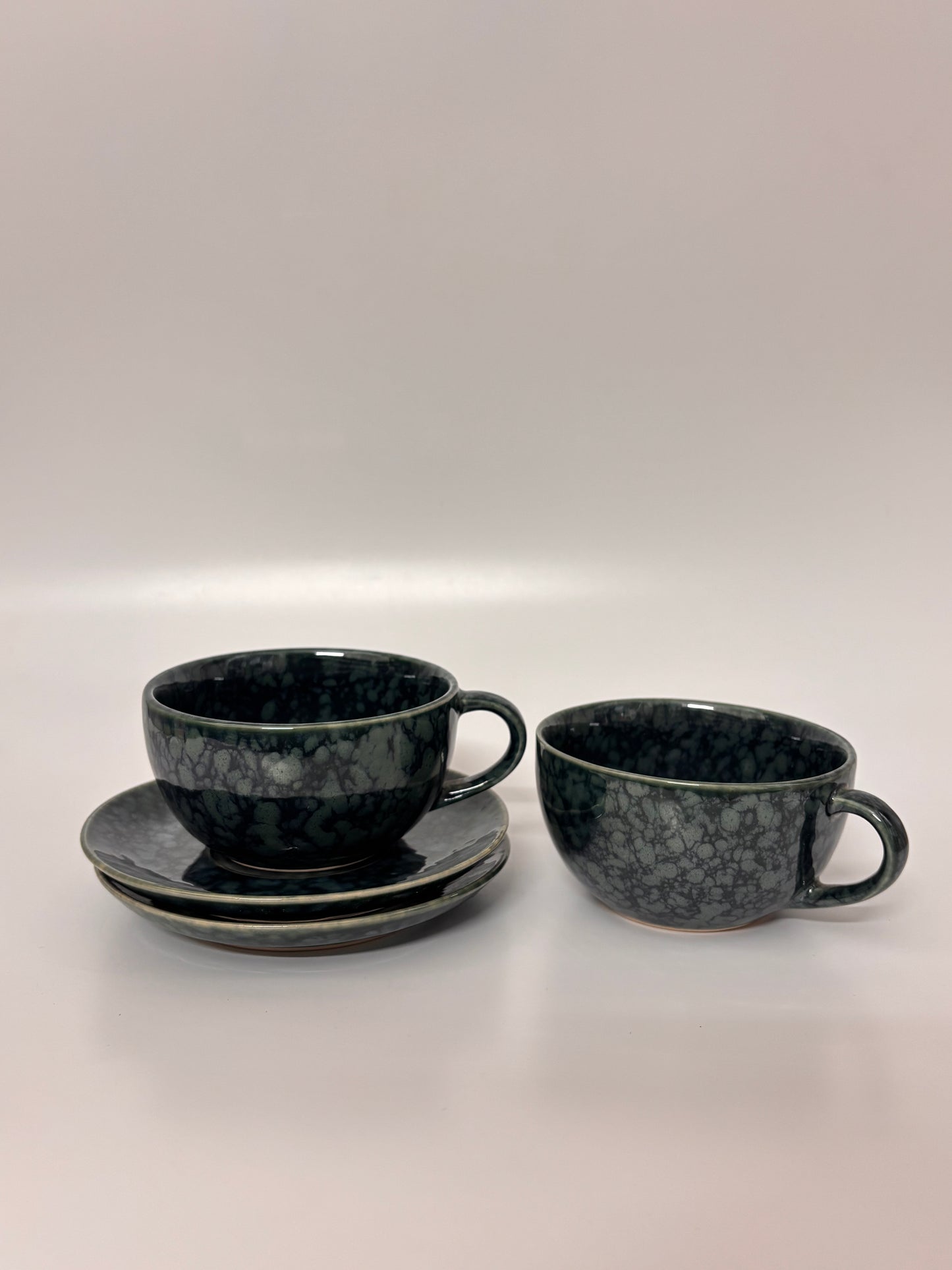 Midnight Marble Cup &
 Saucer Set