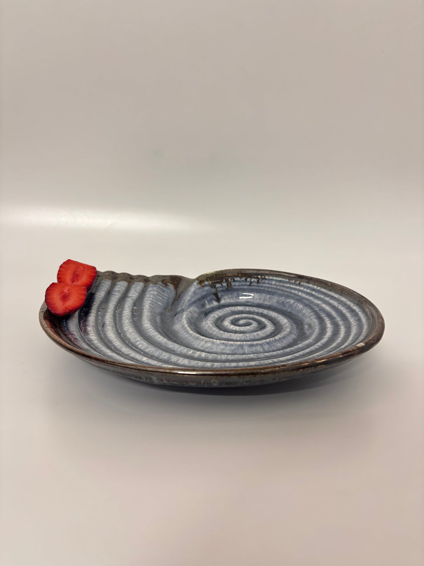 Spiral Shell Ceramic Serving Plate