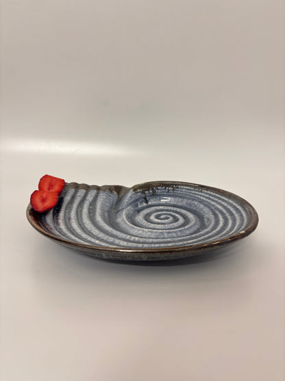 Spiral Shell Ceramic Serving Plate