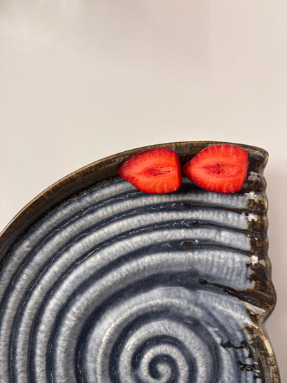 Spiral Shell Ceramic Serving Plate