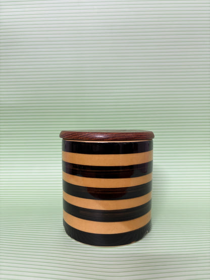 Ebony Stripe Airtight Ceramic Jar