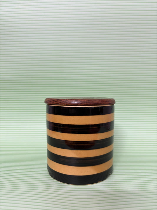 Ebony Stripe Airtight Ceramic Jar