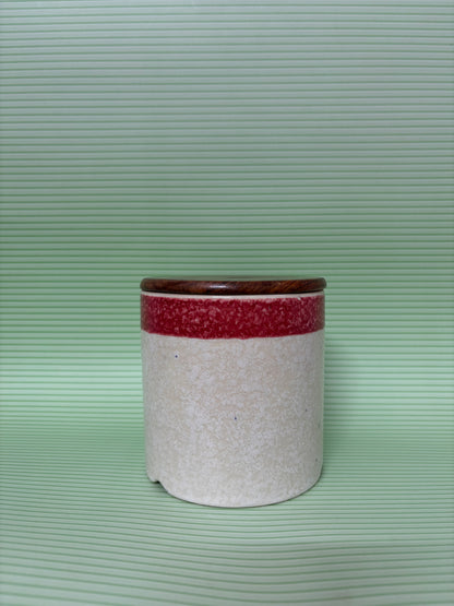 Crimson Frost Airtight Ceramic Jar