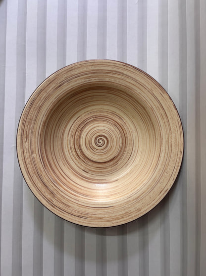 Sandstone Swirl Pasta Plate