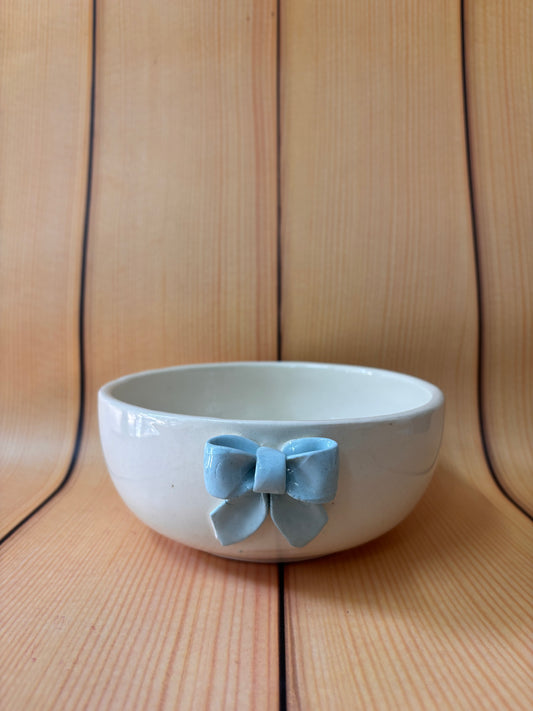 Blue Bow Ceramic Bowl