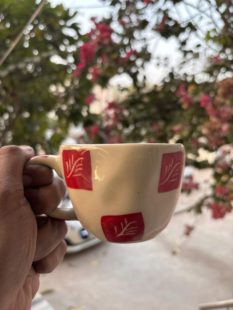 Red Tile Ceramic Mug