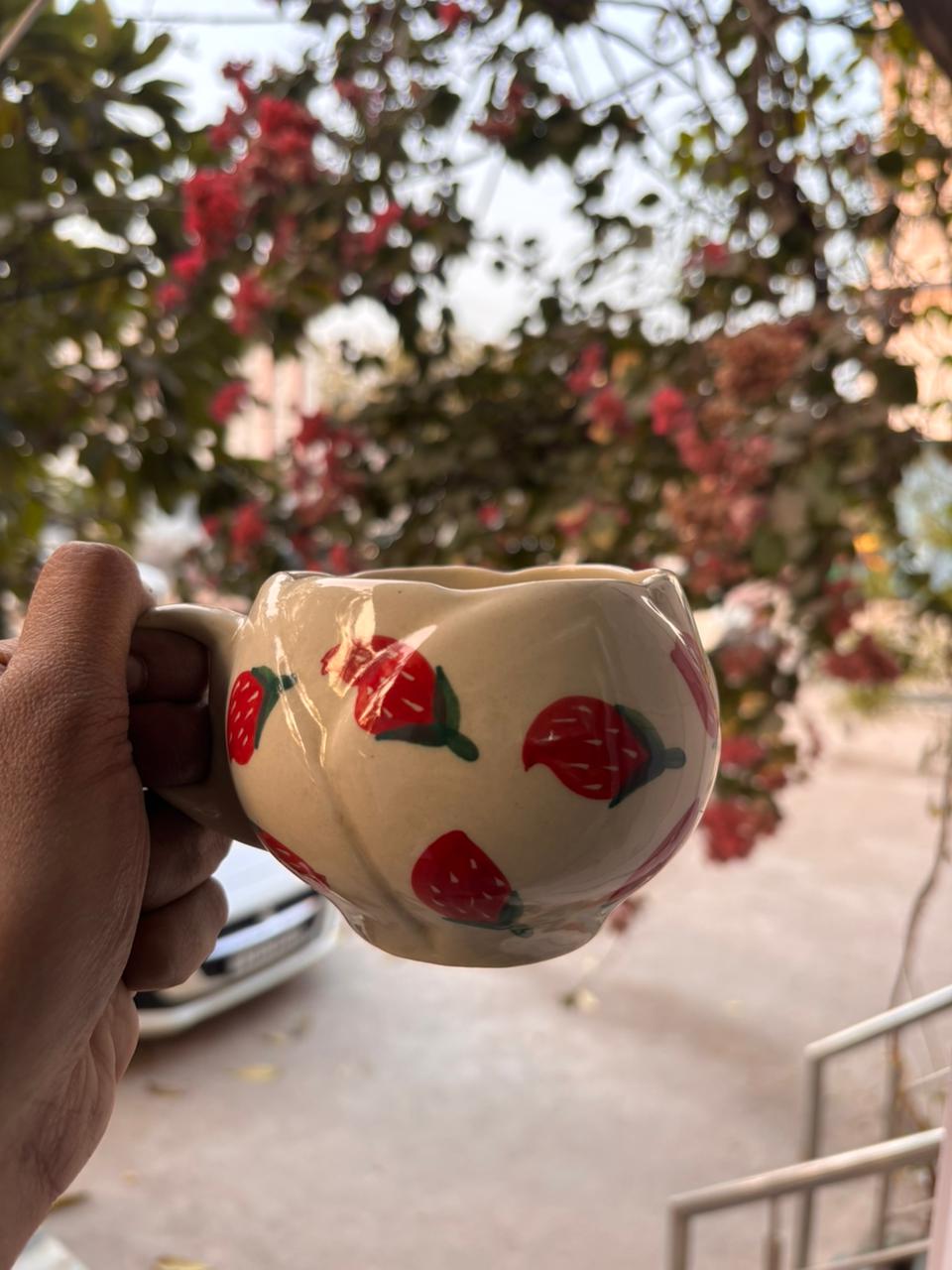 Strawberry Garden Ceramic Mug