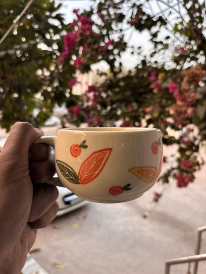 Autumn Leaf Handcrafted Ceramic Cup