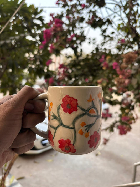 Handcrafted Floral Coffee Mug