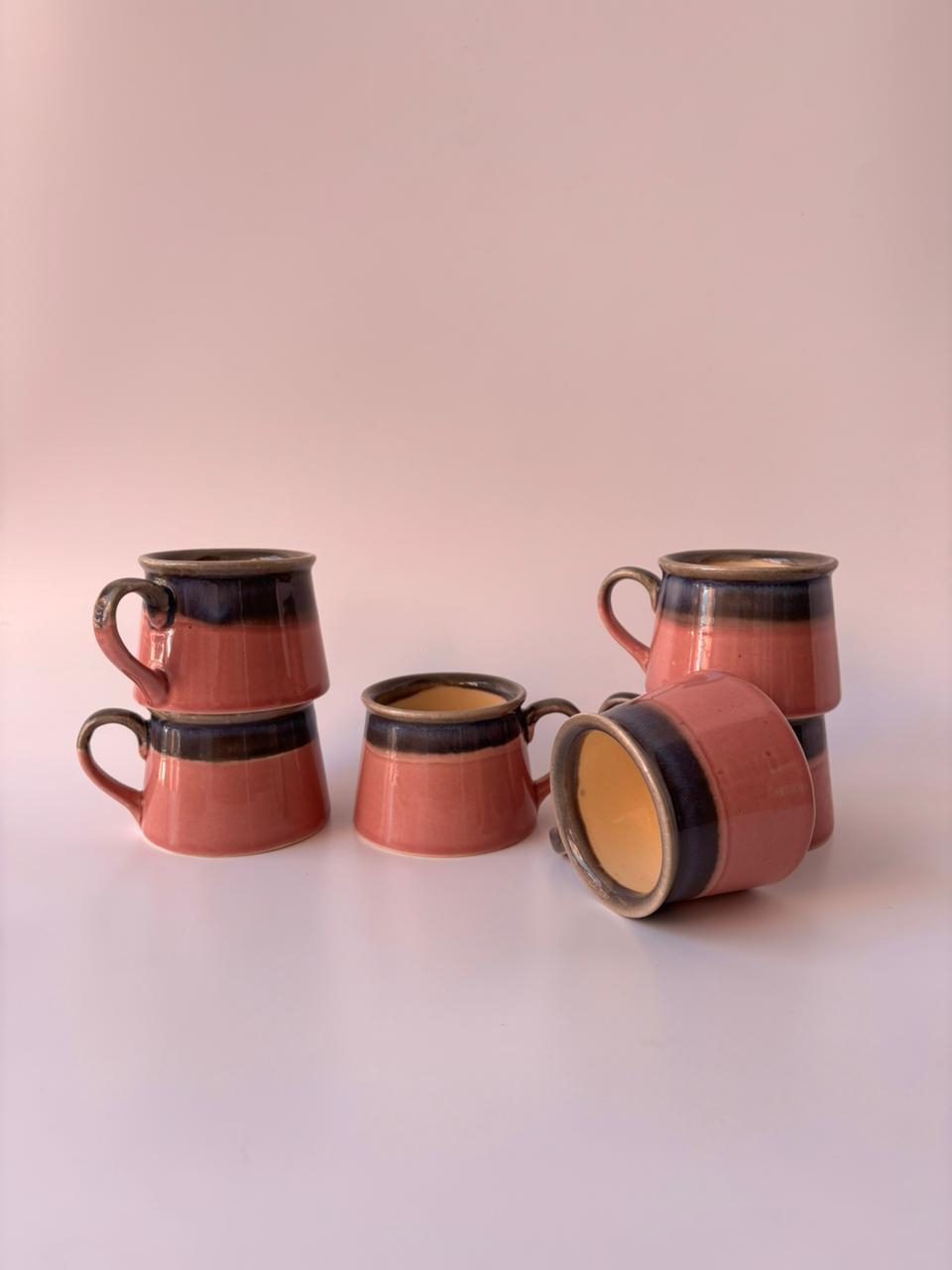 Stoneware Luxury Handmade Mug Set of 6