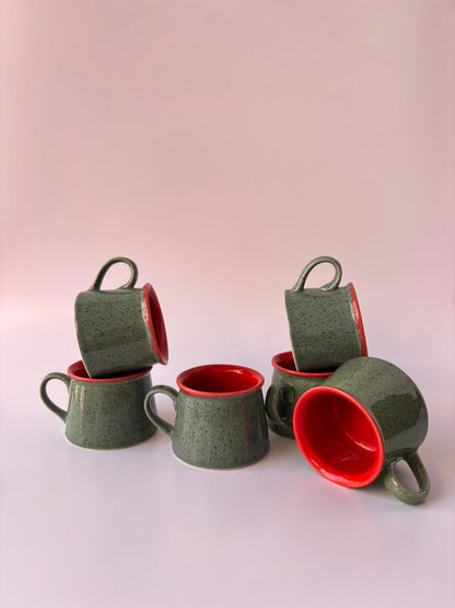 Stoneware Luxury Handmade Mug Set of 6