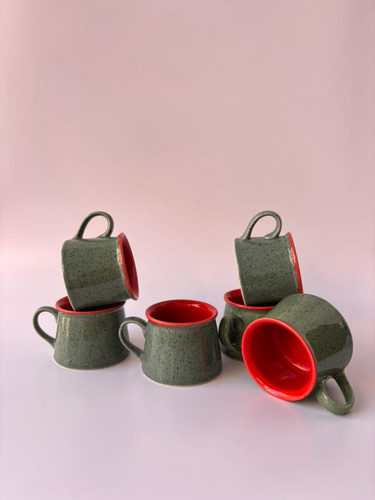 Stoneware Luxury Handmade Mug Set of 6