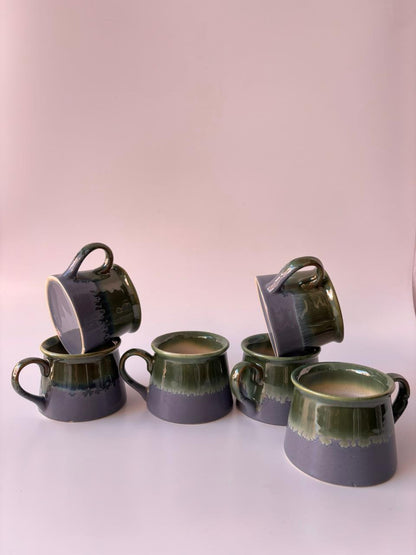 Stoneware Luxury Handmade Mug Set of 6