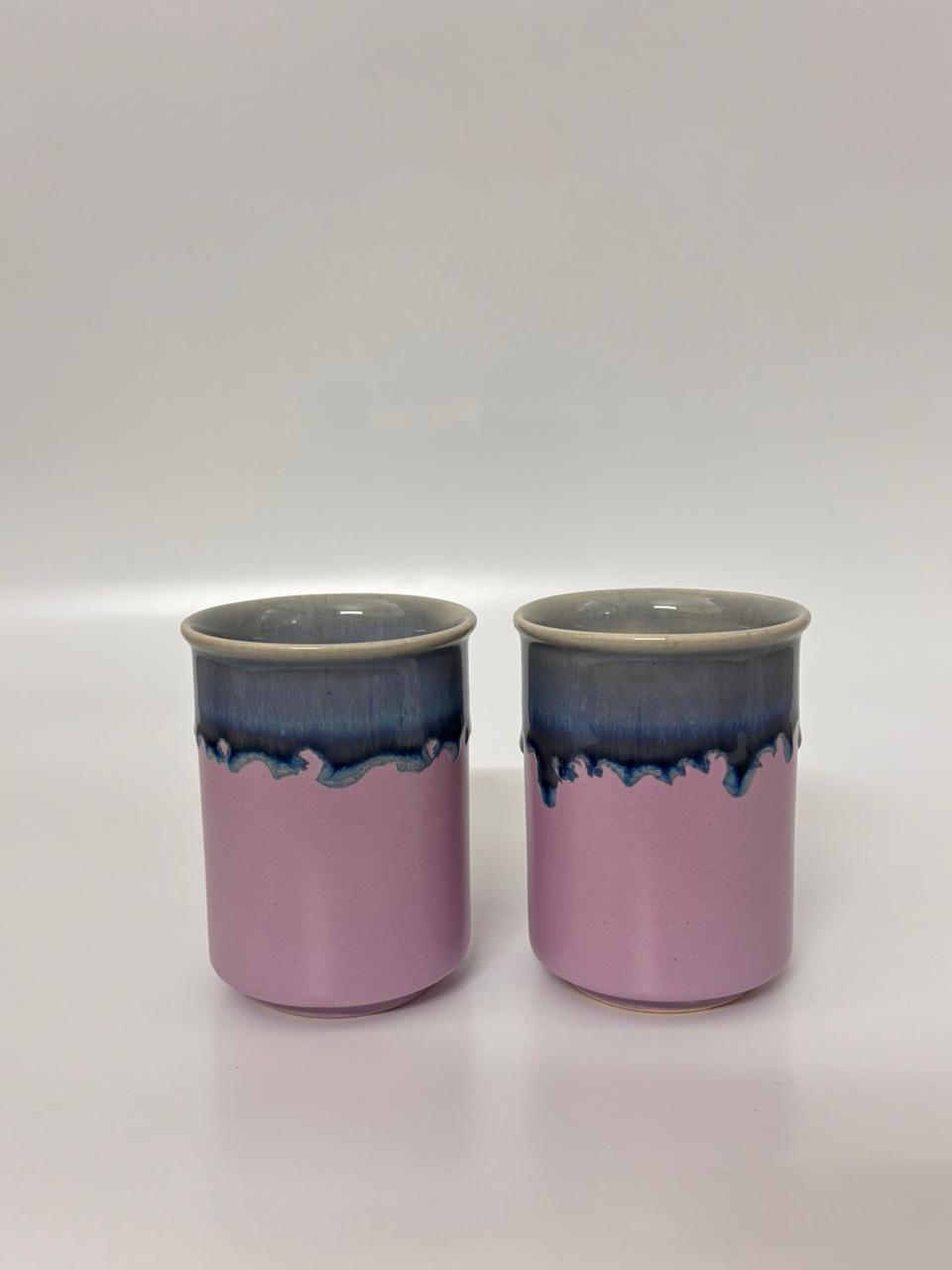 Ripple Rim Stoneware Tumbler – Set of 2