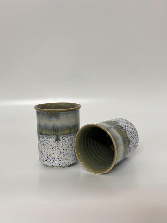 Reactive Glaze Stoneware Tumbler – Set of 2