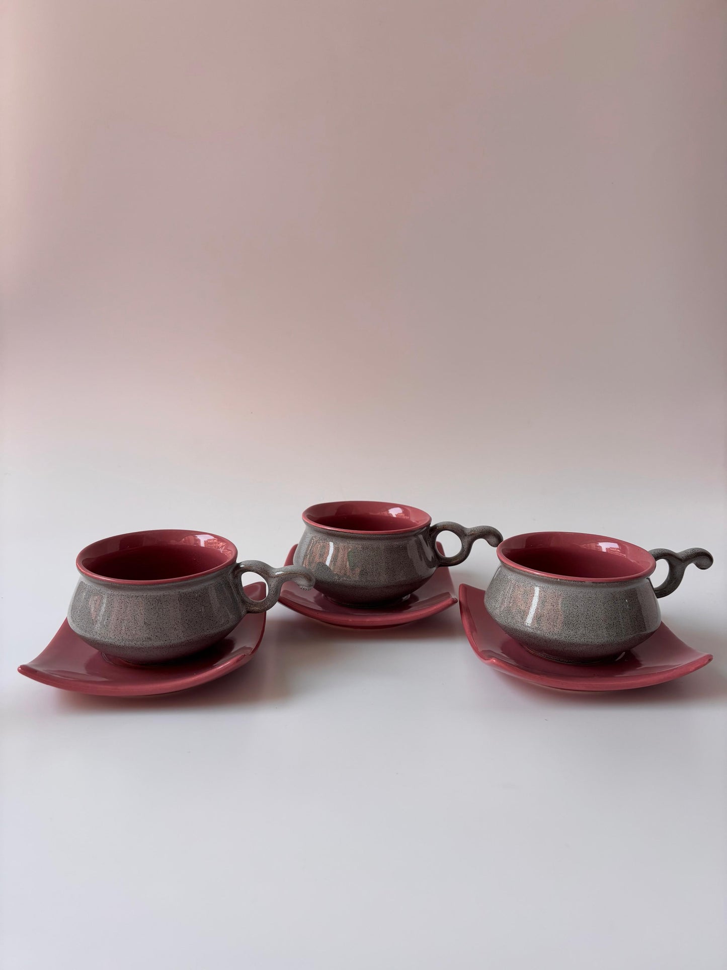 Crimson Ash Tea Cup & Saucer Set of 6