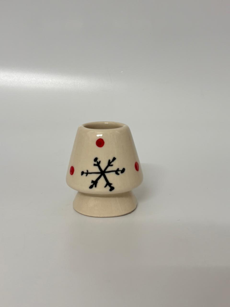 Handcrafted Snowman Matcha  Bowl with Whisk Holder