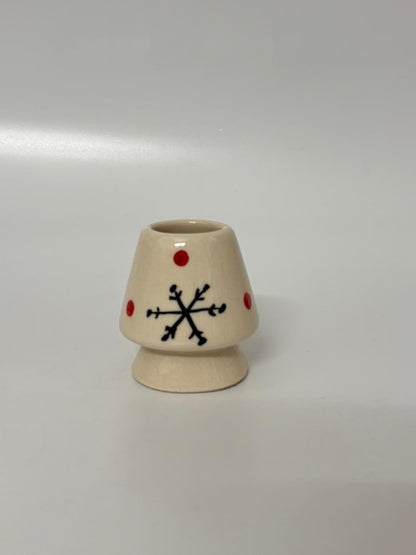 Handcrafted Snowman Matcha  Bowl with Whisk Holder