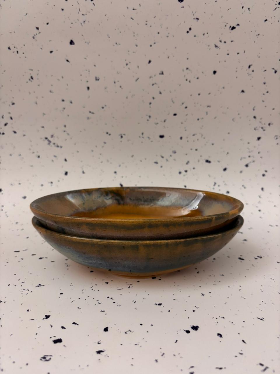 Textured Mauve Ceramic Bowl