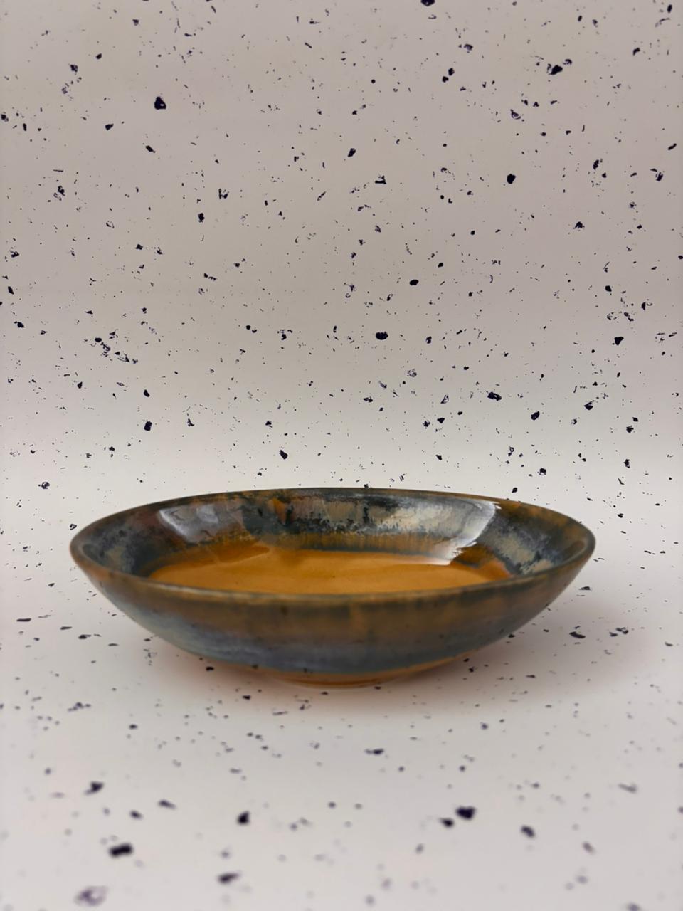 Textured Mauve Ceramic Bowl