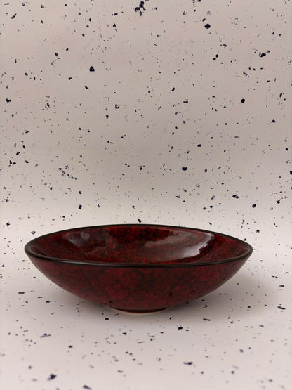 Ruby Speckle Oval Ceramic Bowl