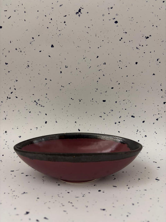 Dual Tone Oval Ceramic Bowl