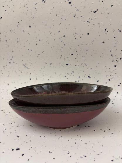 Dual Tone Oval Ceramic Bowl